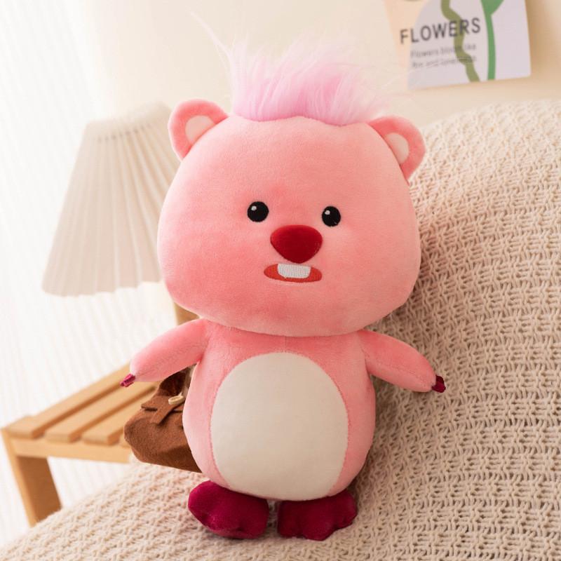 Plush Animal Loopy Soft Short Fur Pp Cotton Filling For Children Dolls Gift