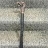 Walking Stick Brass Dragon Handle with Wooden Stick Decorative