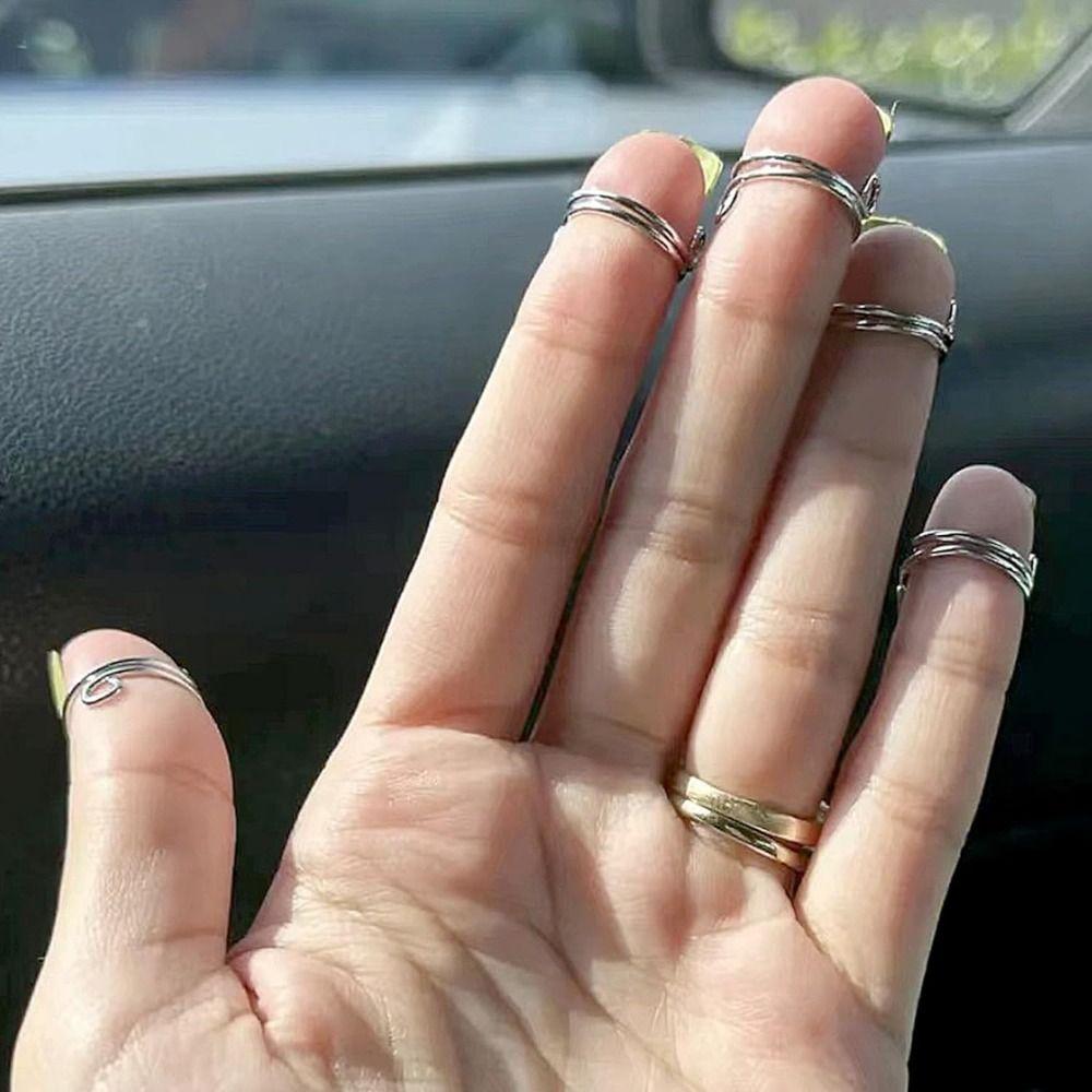 Removable Nail Rings Reusable Phalanx Ring High Quality Fingertip Nail Rings Girls