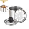Масляный фильтр из нержавеющей стали Кухонная емкость для хранения растительного масла Большой вместимости Домашняя кухня Банка-сито для жира для кемпинга пикника
