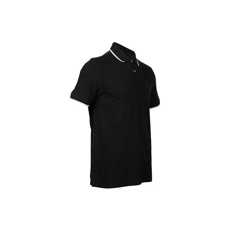 Armani Exchange Однотонная Поло-рубашка с Логотипом Повседневная Свободного Кроя С коротким Рукавом Мужские Топы Черный 8NZF75-Z8M5Z-1200