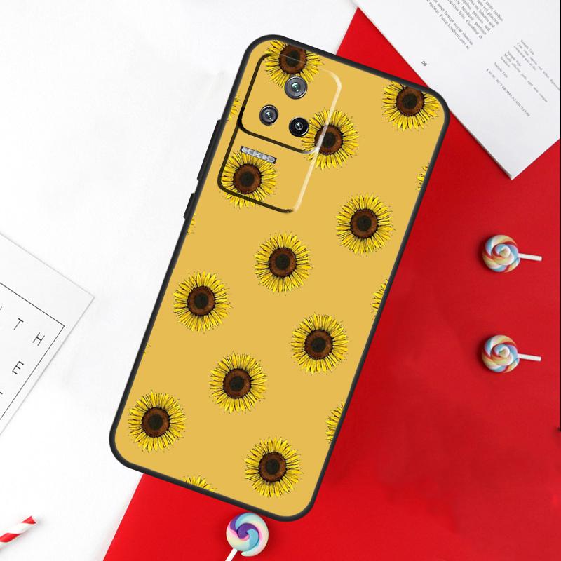 Цветочный чехол с ромашками и подсолнухами для Xiaomi 14T 11T 12T 13T Pro 13 14 15 Ultra POCO X7 Pro X3 X5 X6 F5 F6 M6 Pro