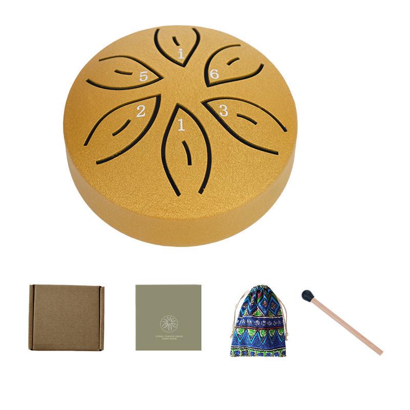 Мини 3-дюймовый стальной язычковый барабан для начинающих - детский перкуссионный инструмент