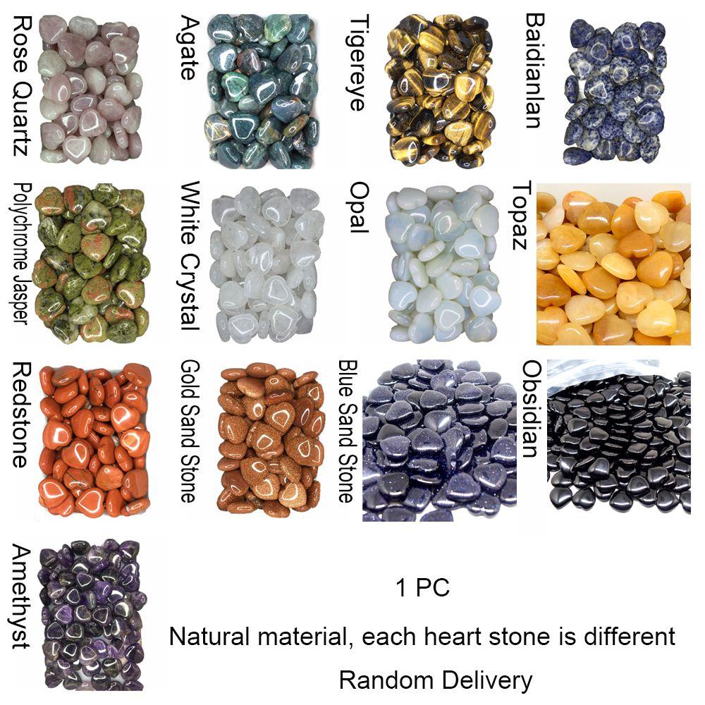 Многоцветный кулон в форме сердца из натуральных драгоценных камней, кулон в форме сердца, исцеляющий камень