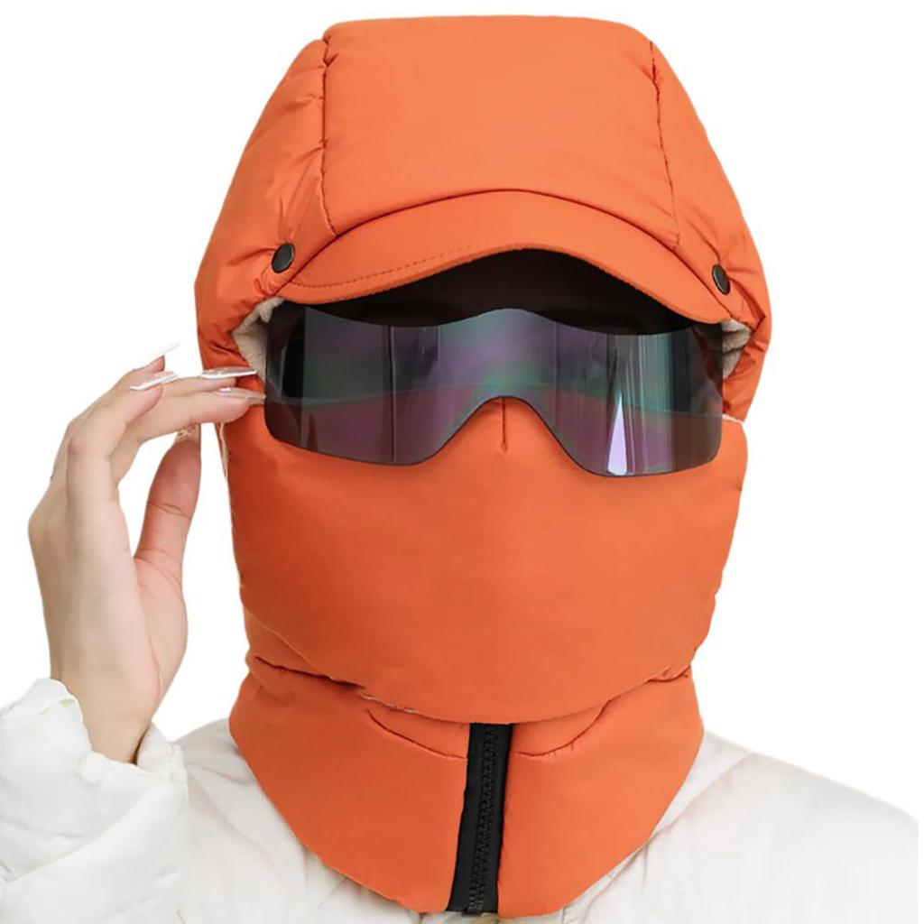 Unisex Ski Mask Windproof Full Face Covers Ski Hat With Goggles Cycling Headgears For Skiing Snowboarding Motorcycling