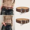 Y2k Pin Buckle Belt Vintage Jeans Belt Casual PU Leather Waistband