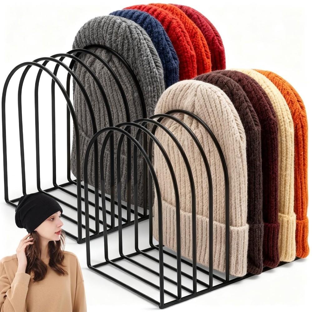 Sturdy Beanie Display Rack Iron Wire Hat Storage Rack Wool Cap Organizer Bedroom Closet