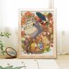 Деревянная головоломка Studio Ghibli Тоторо, милый орнамент и деревянная пазл-головоломка Тоторо с рамкой, DIY декор для стола