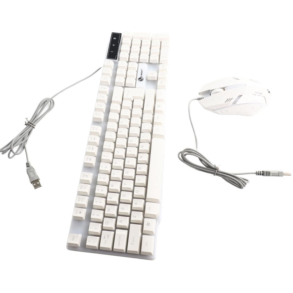 USB игровая клавиатура и USB мышь комбо светодиодная подсветка клавиатура прочная прочная красочная светящаяся игровая