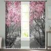 Cherry Tree Park Luxury Tulle Curtains Modern Living Room Kitchen Chiffon Curtain Bedroom Sheer Valance Curtain