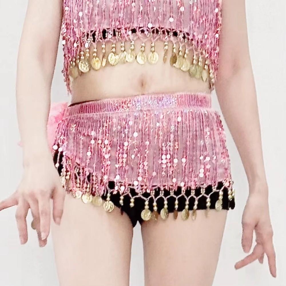 Comfortable Fringes Hip Scarf Sequins Waist Chain Stylish Belt Waist Skirt Yoga-Friendly