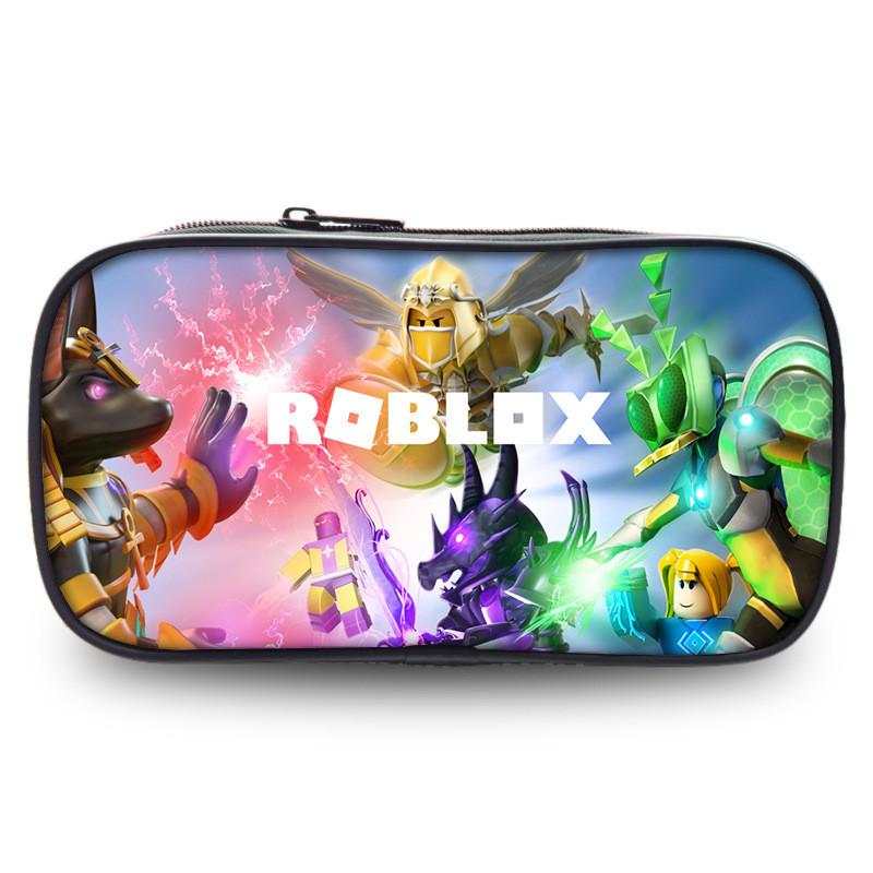 Вместительный пенал Roblox из прочной ткани Оксфорд с забавными рисунками для студентов