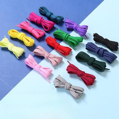 2 пары/комплект мужские и женские плоские шнурки из полиэстера повседневная обувь кроссовки белые цветные уличные однотонные шнурки веревки аксессуары