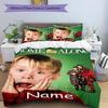 3Pcs Custom Name Home Alone Bedding Set Duvet Cover Closure Includes 1Duvet Cover 2Pillowcases Soft And Comfortable For All Seasons