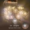 2M 20Leds Christmas Light String Santa Claus Snowflake Led Light Xmax Garland Light Ornament Kids Gift Christmas Decoration 2024