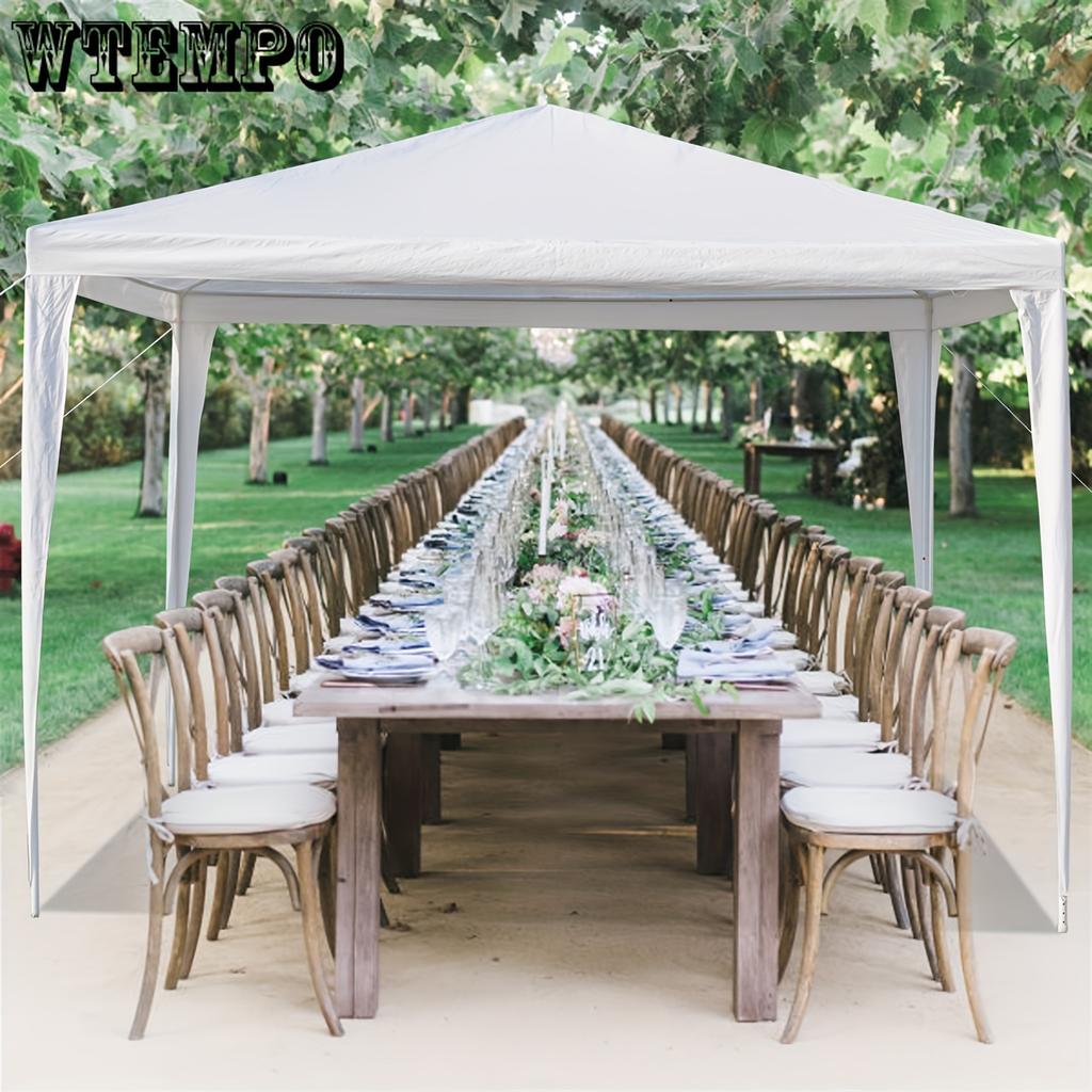 Белая беседка-шатер 10X10 футов со съемной боковой стенкой, 2 боковые стенки с окнами и сумка для переноски