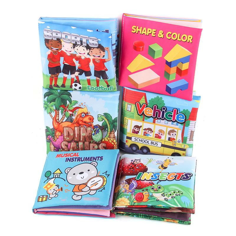 Infant And Young Children'S Early Education Cognition English Palm Cloth Book Toy, Can'T Tear The Sound Paper Sports Football Musical Instrument Book