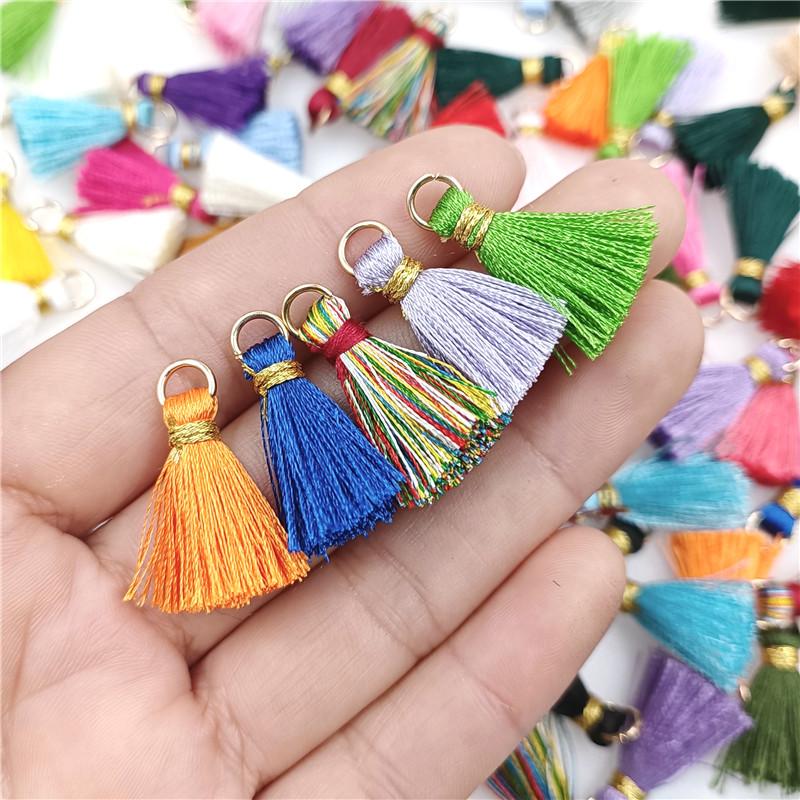 20pcs Gold Thread Band Loops Small Tassel Fringes Jewelry Accessories DIY Earrings Hair Accessories Fashion Handmade Materials