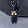 Interesting Black Cat Night Light Luminous Sound Keychain Creative Pendant Cat School Bag Pendant Car Keychain