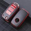 Leather Car Key Case Keys Full Cover Protection Shell Bag for VW Volkswagen Polo Tiguan Passat Golf Jetta Lavida Skoda Octavia