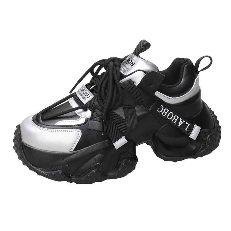 Модные повседневные кожаные туфли больших размеров на каблуках 6,5 см, женские теплые меховые кроссовки на высокой платформе, толстая подошва, плюшевые спортивные туфли для папы, Zapatos Mujer