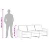 3 Seater Sofa Dark Grey 180 cm Fabric