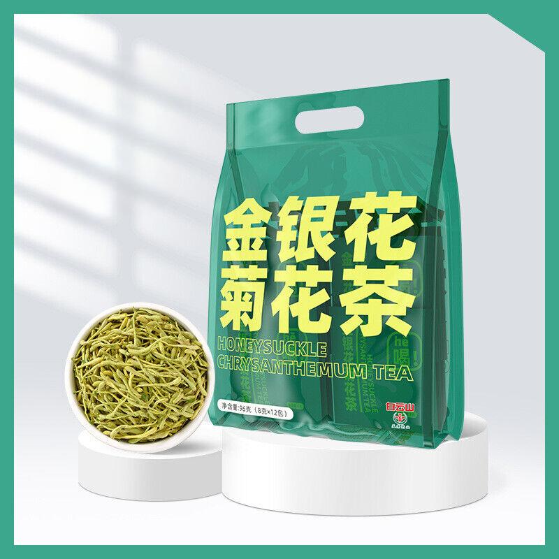 Чай из жимолости и хризантемы с горы Байюнь и жирной морской солодкой и апельсиновой цедрой