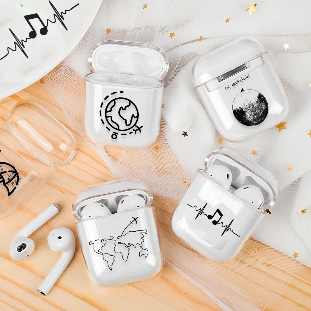 Прозрачные чехлы для наушников с рисунком самолета для Airpods 4-го 2-го 1-го 3 Pro 2 Чехлы для наушников для Apple Airpods Air Pods Pro Airpods3