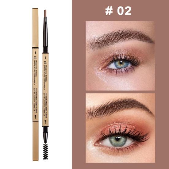 Eyebrow Pencil with Brush Professional Waterproof Sweat-proof Eye Brow Liner Long Lasting Makeup Easy To Color