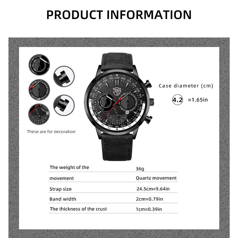 Модные мужские часы класса люкс для мужчин, деловые кожаные кварцевые наручные часы, мужские повседневные спортивные часы с браслетом и светящимися часами