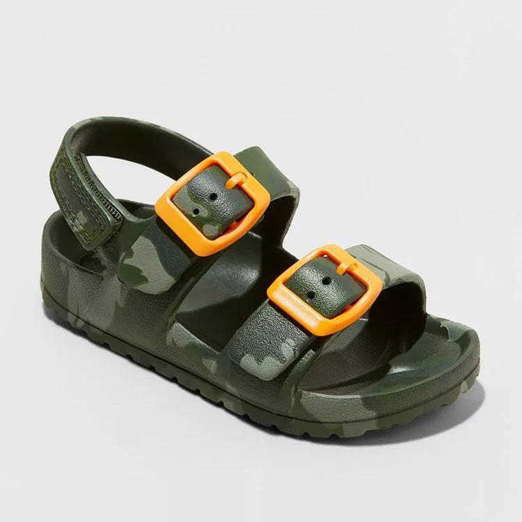 Детские летние сандалии Легкие Нескользящие EVA Сандалии для малышей Детские Пляжные Детские 2024 Новые Туфли с открытым носком для детей