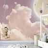 Настенные обои Nordic Handpainted 3D Clouds Hot Air Balloon Wall Painting Background Wall Wallpaper Decor
