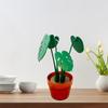 Monstera Coaster Plant Ornament 3D Printed House Artificial Plant Built-In Coaster Leaves