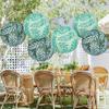 Chinese Japanese Paper Lanterns Green Olive Leaf Hanging Lanterns for Boho Wedding Birthday Party Bridal Showers Decor