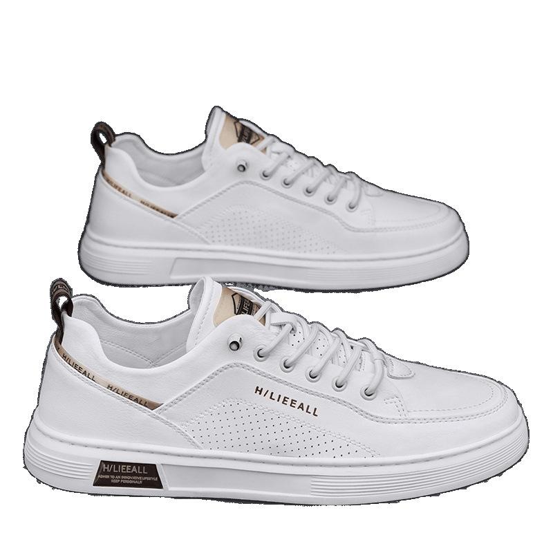 Summer breathable casual shoes sports flat shoes white leather shoes