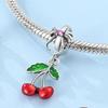 Вишневый Шарм Медный Fit Оригинальный Браслет Для Изготовления Модный Кулон Женские Украшения