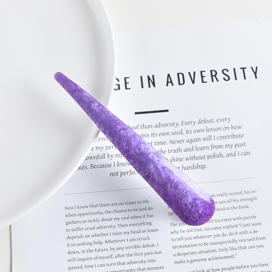 Женская большая заколка для волос в корейском стиле из ацетата - Матовый акрил для конского хвоста и высокой прически