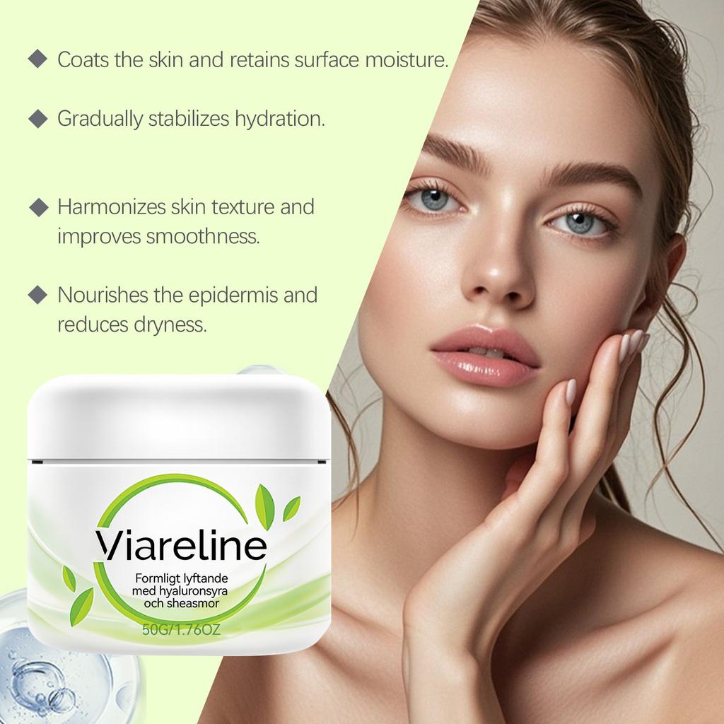 VIARELINE Skin Moisturizing Cream Smooth and Silky Texture Face Moisturizer Easy Application Smooth Skin Hydrating Cream 50g