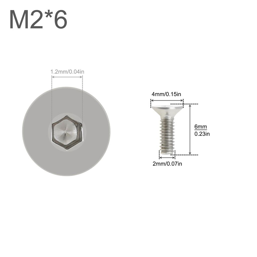 10 ШТ. M2 M3 M4 M5 Болт с плоской головкой и шестигранным углублением из нержавеющей стали 304 для замены деталей / DIY, Болты с шестигранным углублением и потайной головкой