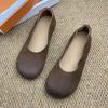 Fashion 2025 Fashion Flats Women's Square Toe Vintage Flats Soft Loafers Comfortable Leather Ballet Shoes for Female Dress Shoes Mujer