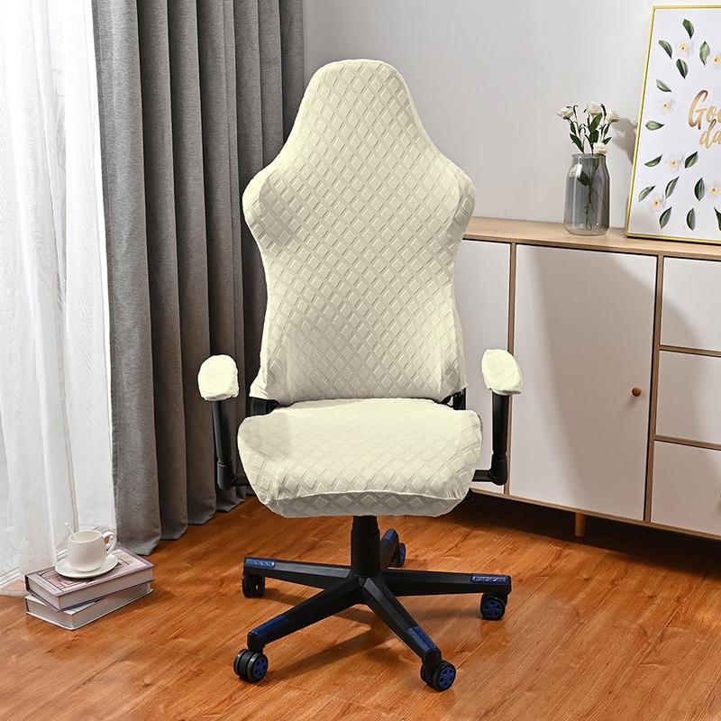 Jacquard Gaming Chair Cover Computer Chair Seat Protector Washable Case Elastic Office Cheap Chair Cover with Armrest Covers