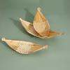 Eco Bamboo Platter Boat Shaped Serving Bowl for Sashimi and Snack Service in Style