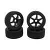 4pcs 1 7 1 8 RC Rally Car Tires Wheel Rims Sturdy Plastic Fashionable 17mm RC Rally Racing Tyres Replacement for ARRMA