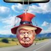Автомобильная подвеска для заднего вида 2D автомобильные аксессуары украшения креативность забавная акриловая подвеска президентская подвеска для дверной ручки