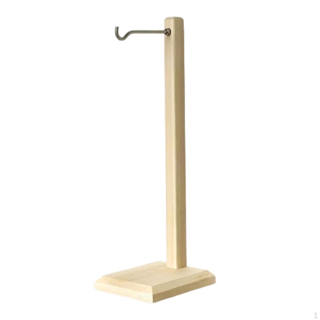 Декоративный деревянный держатель для колокольчика ветра Элегантное украшение с металлическим крючком Подходит для гостиной