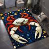 Fantasy Starry Sky Crab Print Carpet for Bedroom Living Room Bedside Sofa Floor Mat Modern Home Decor Area Rug for Gfits