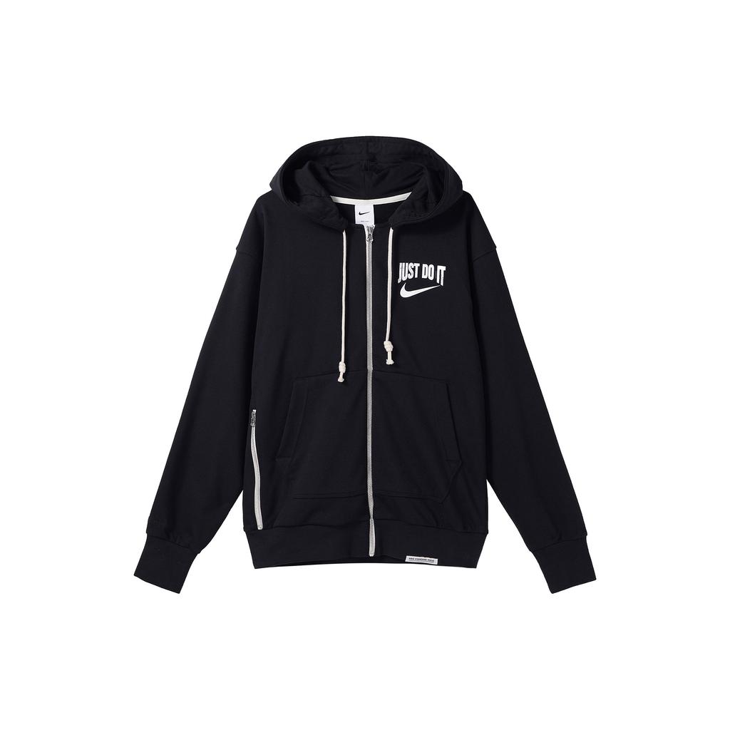 Nike Dri-Fit Standard Issue Logo Print Zip Hoodie Men Hoodies Black DV9449-010