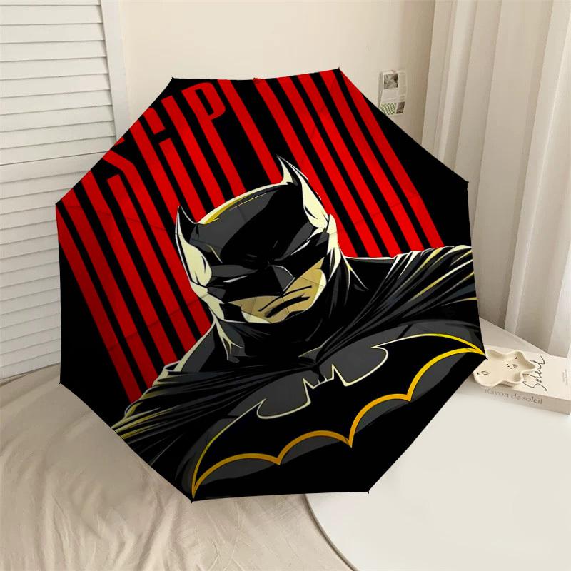 1pc Batman Discipline Automatic Open/Close Umbrella Compact Folding Umbrella with 8-Rib Shaft lightweight esign, for Women/Men1158A