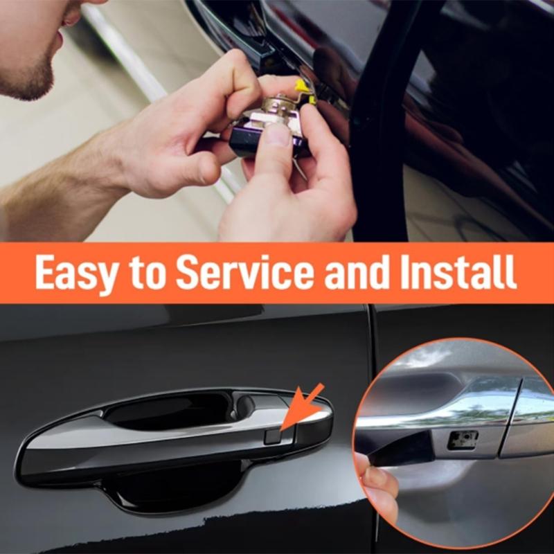 Front Door Electronic Button Switches Easy Installation ABS Exterior Handle Control Switches Simple Installs for Car  KX516