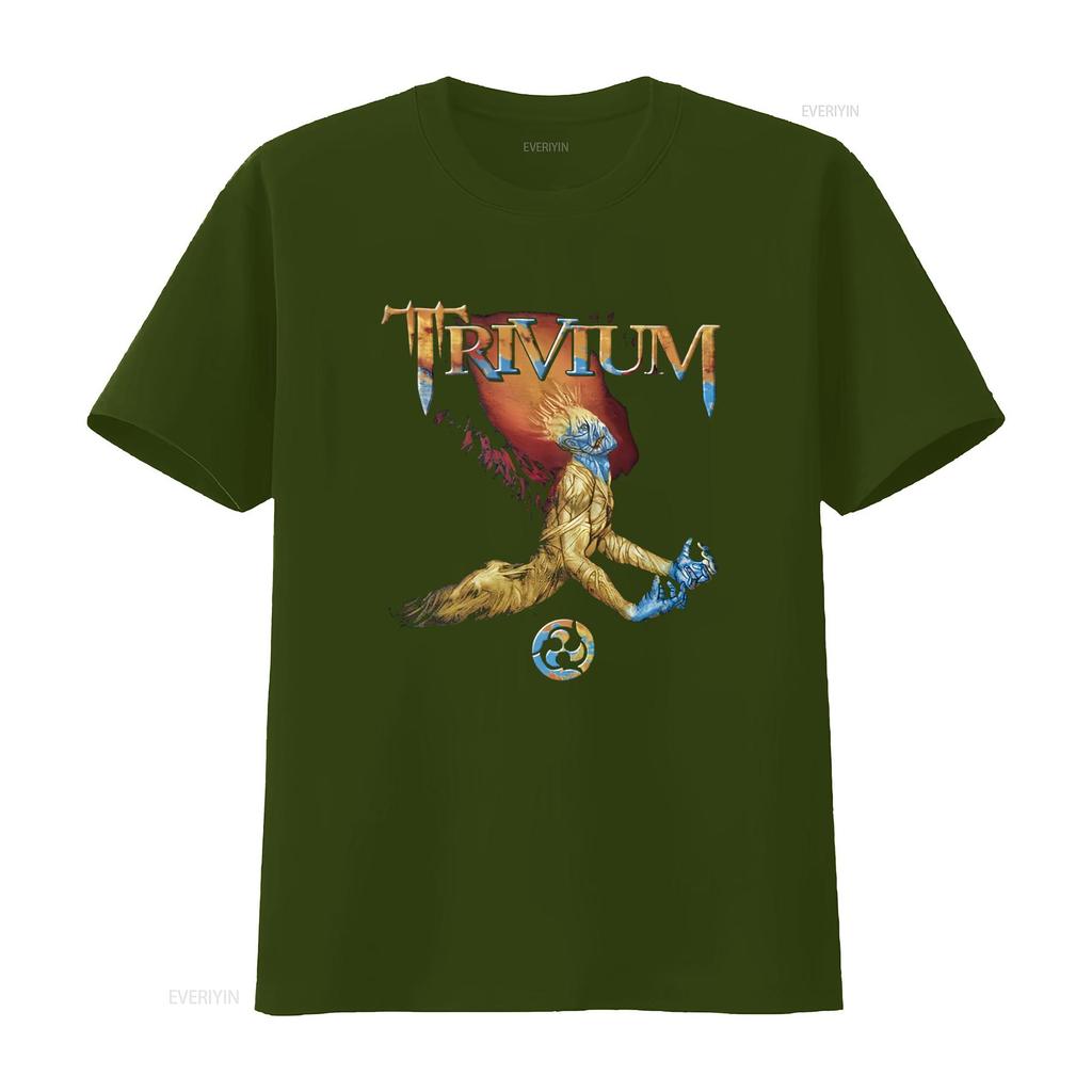 Trivium Band Tour Graphic Short Sleeve Black Shirt Unisex Unisex Kv20320 Vintage Versatile Fashion Stylish Stretched Unisex